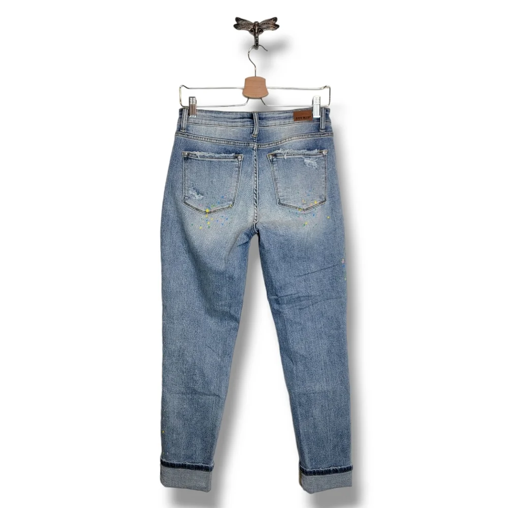 Judy Blue Light Blue Boyfriend Jeans - Picture 3 of 13